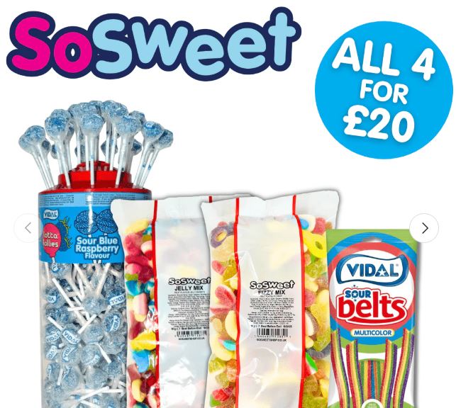 Experience SoSweet's Enchanted 2kg Fizzy and Jelly Sweets Collection