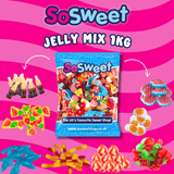 1kg Sweets: 2 SoSweet Pick 'n' Mix Bags (Fizzy/Jelly) – 2kg for £15