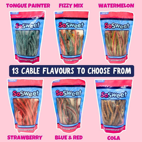 4 for £20 - 3 x 1kg Sweet Bags + Choose your Cable Pouch