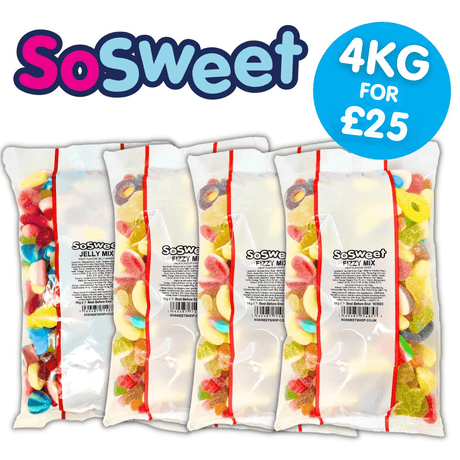 4kg for £25 - 1x Jelly, 3x Fizzy