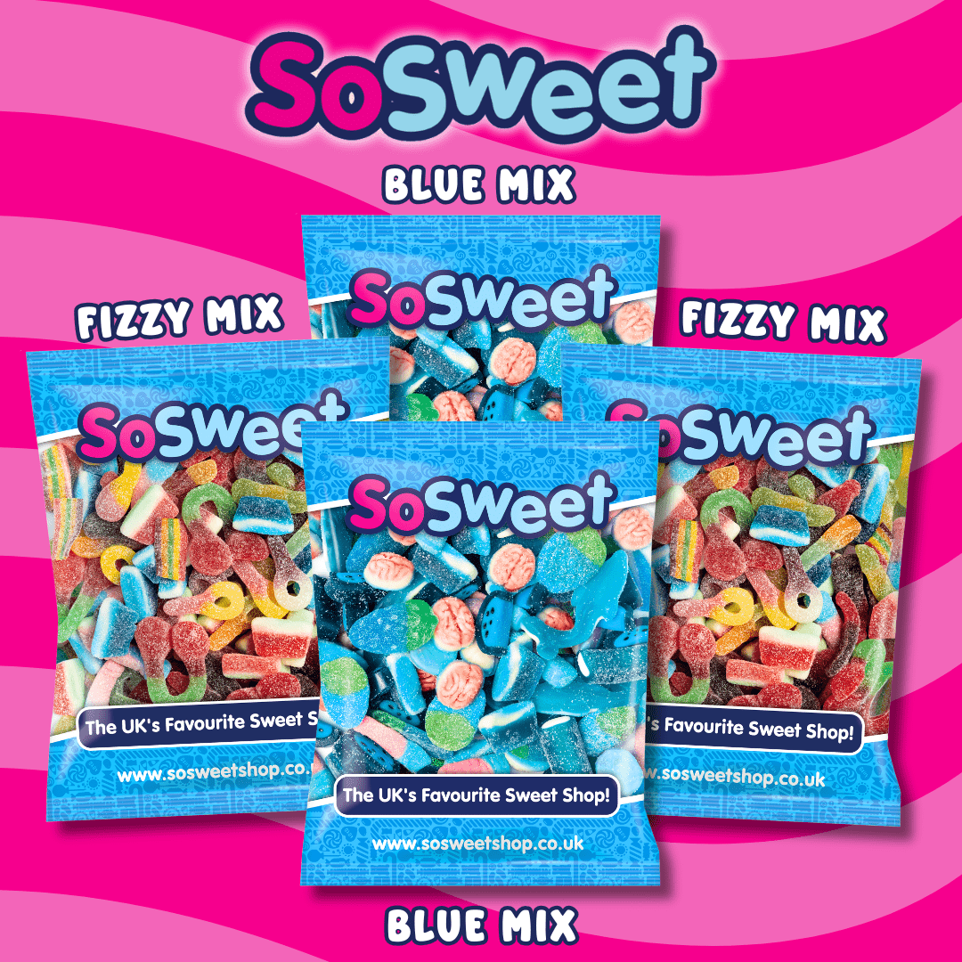 4kg for £25 - 2x Blue, 2x Fizzy