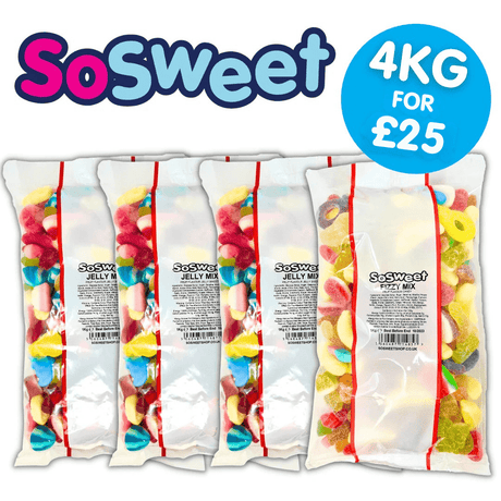 4kg for £25 - 3x Jelly, 1x Fizzy