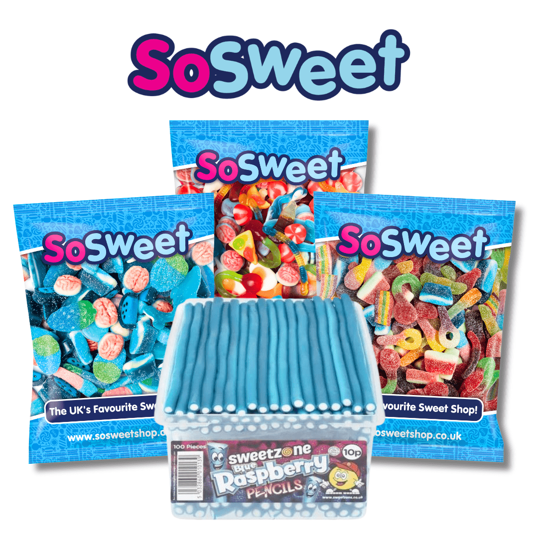 4kg for £25 - Jelly, Fizzy, Blue, Sweetzone Blue Raspberry Pencil