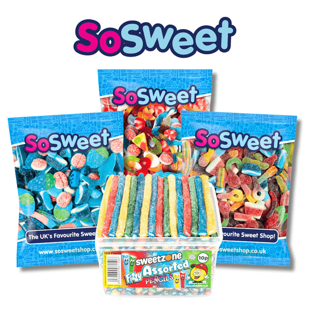 4kg for £25 - Jelly, Fizzy, Blue, Sweetzone Fizzy Assorted Pencil