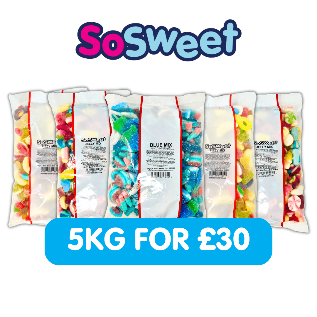 5 for £30 - 2xJelly, 2xFizzy 1x Blue Sweet Mix