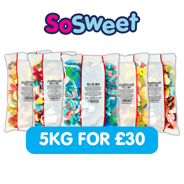 5 for £30 - 2xJelly, 2xFizzy 1x Blue Sweet Mix