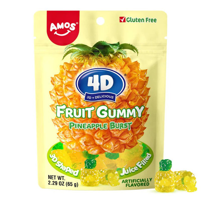 Amos 4D Fruit Gummy Pineapple Burst Peg Bag (170g)