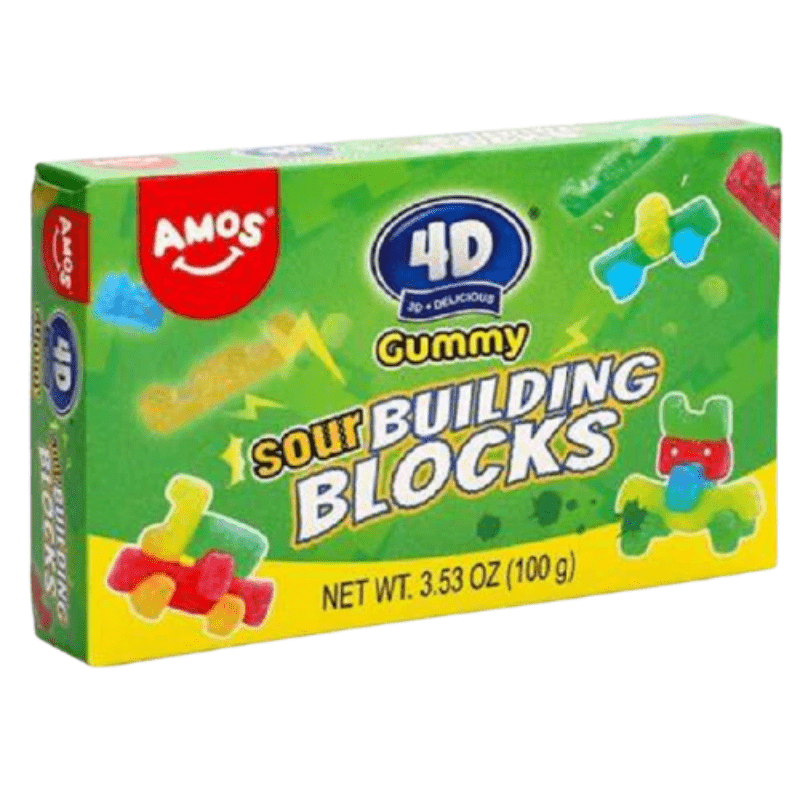 Amos 4D Gummy Sour Blocks Theatre Box (100g)