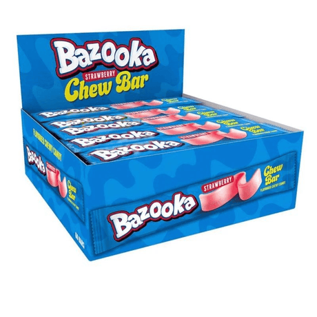 Bazooka Strawberry Chew Bar (Case of 60) 14g