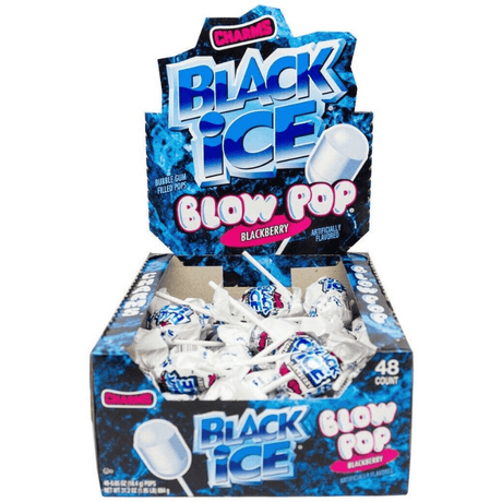 Blow Pop Black Ice Lollipop (18g) (Case of 48)