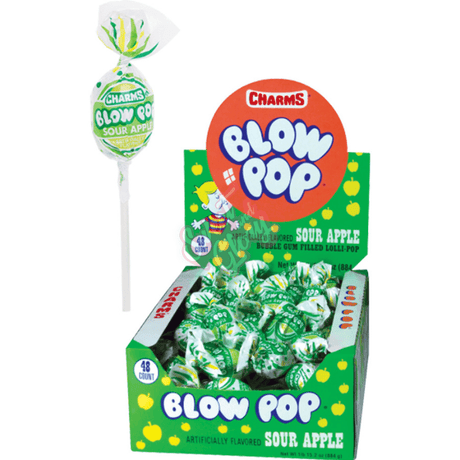 Blow Pop Sour Apple (18g) (Case of 48)