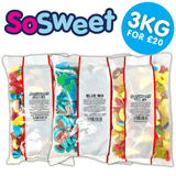 Blue, Fizzy & Jelly Sweets 3kg for £20