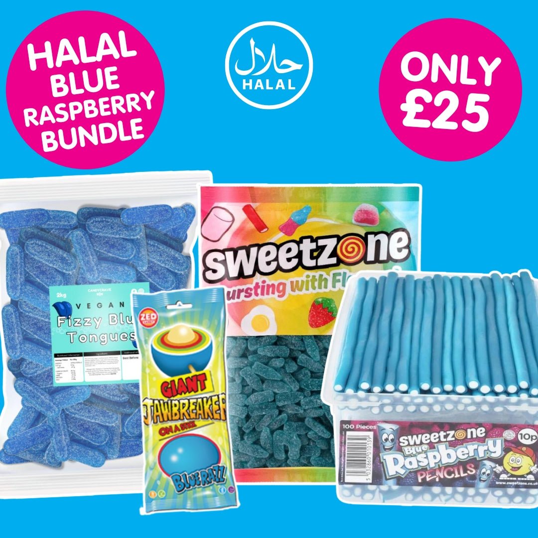 Blue Raspberry Halal Bundle | Vegan & Fizzy Sweets – SoSweet