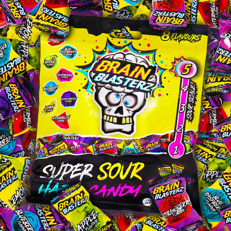 Brain Blasterz Peg Bag Sour Hard Candy (100g)