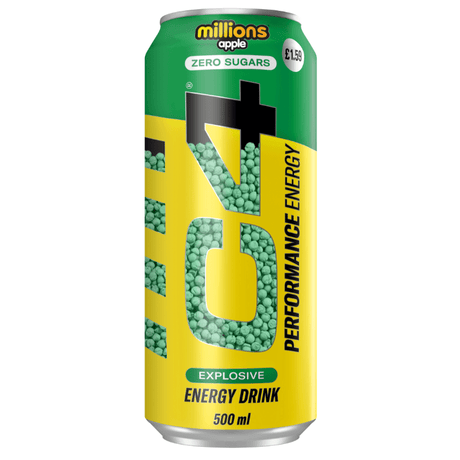 C4 Energy Millions Apple Zero Sugar Can (500ml) PMP £1.59