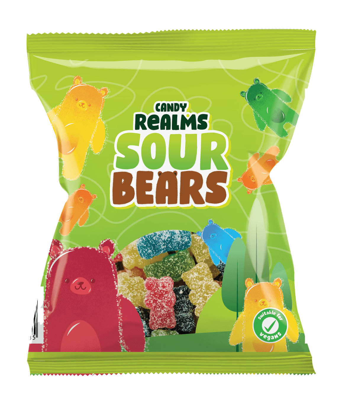 Candy Realms Sour Bears (190g) | Embark on a Sour-Sweet Adventure – SoSweet