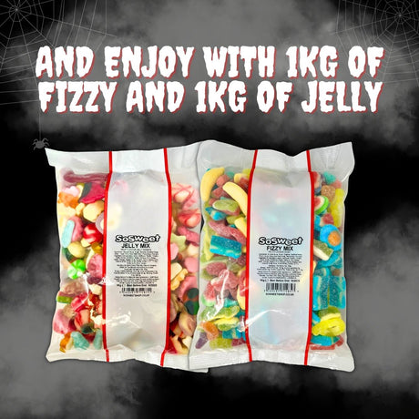 Halloween Bucket + 1kg Fizzy + 1kg Jelly