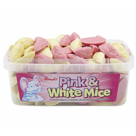 Hannah's Pink & White Mice Tub (600g)