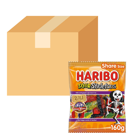 Haribo Sour Skeletons (160g) (Case of 16)