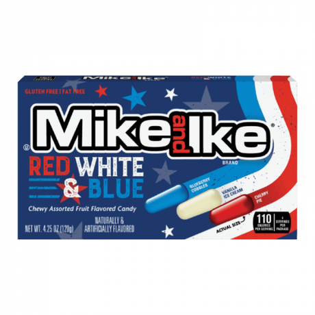 Mike and Ike Red White and Blue Theatre Box (120g)