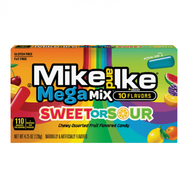 Mike & Ike Mega Mix Sweet and Sour Theatre Box (120g) – SoSweet