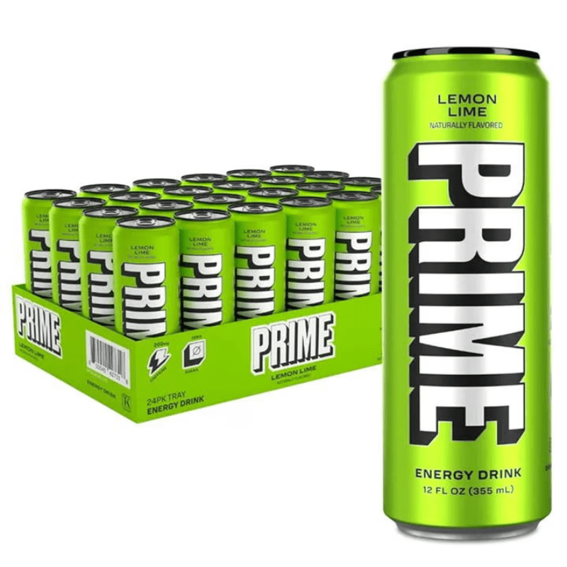 PRIME Energy Lemon Lime (330ml) - Case of 24