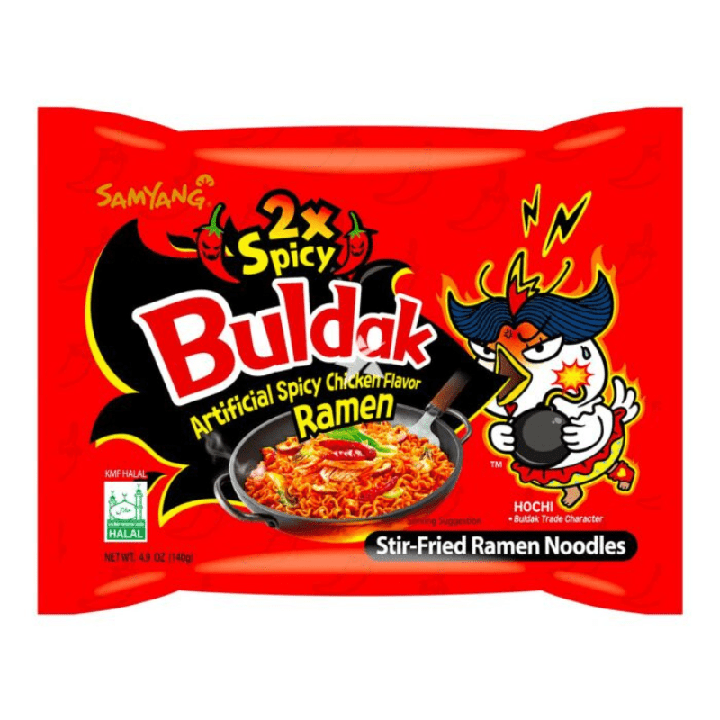 Samyang Buldak Hot Chicken Double Spicy Ramen Noodles 140g Sosweet