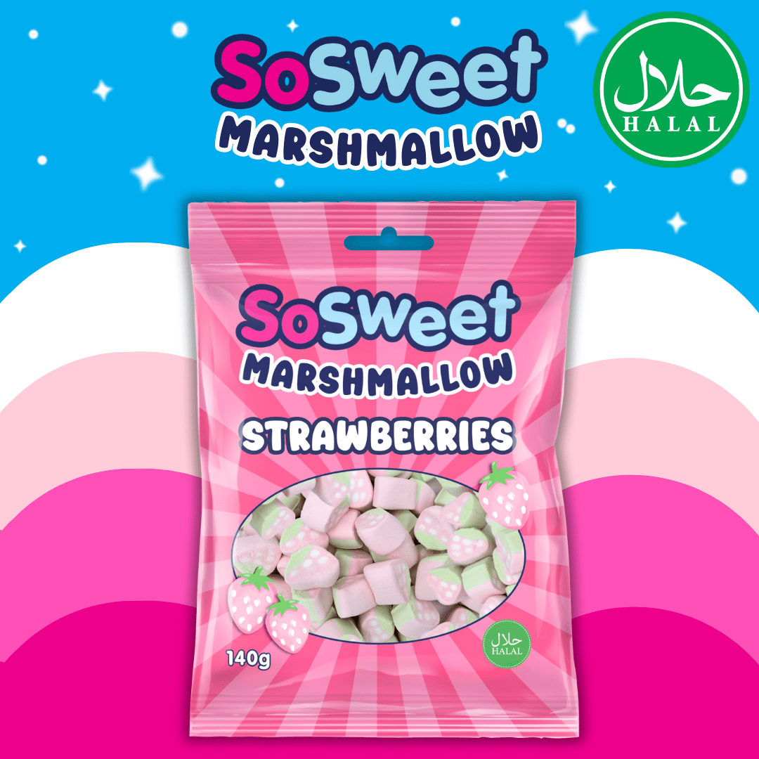 SoSweet Marshmallow Strawberries Bag (140g)