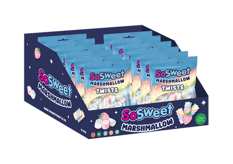 SoSweet Marshmallow Twists Bag (140g) case of 12