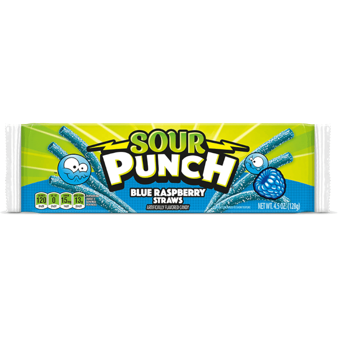 Sour Punch Straws Blue Raspberry 56g Sosweet 0471