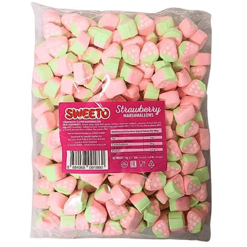 Sweeto Marshmallows Bulk Strawberry (1kg)