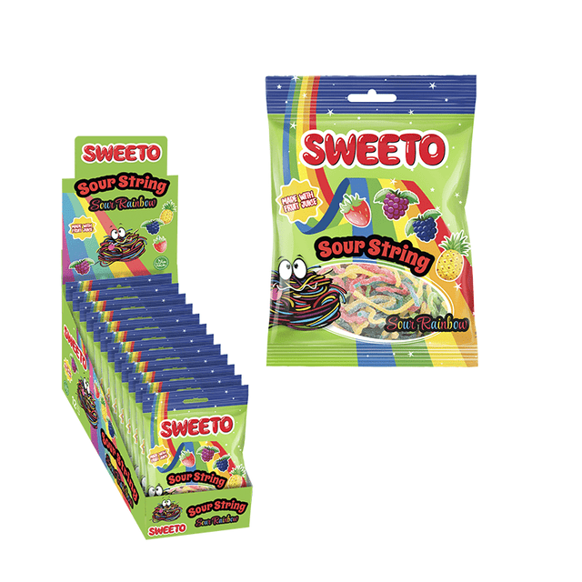 Sweeto Sour String Rainbow (80g)(Case of 12)