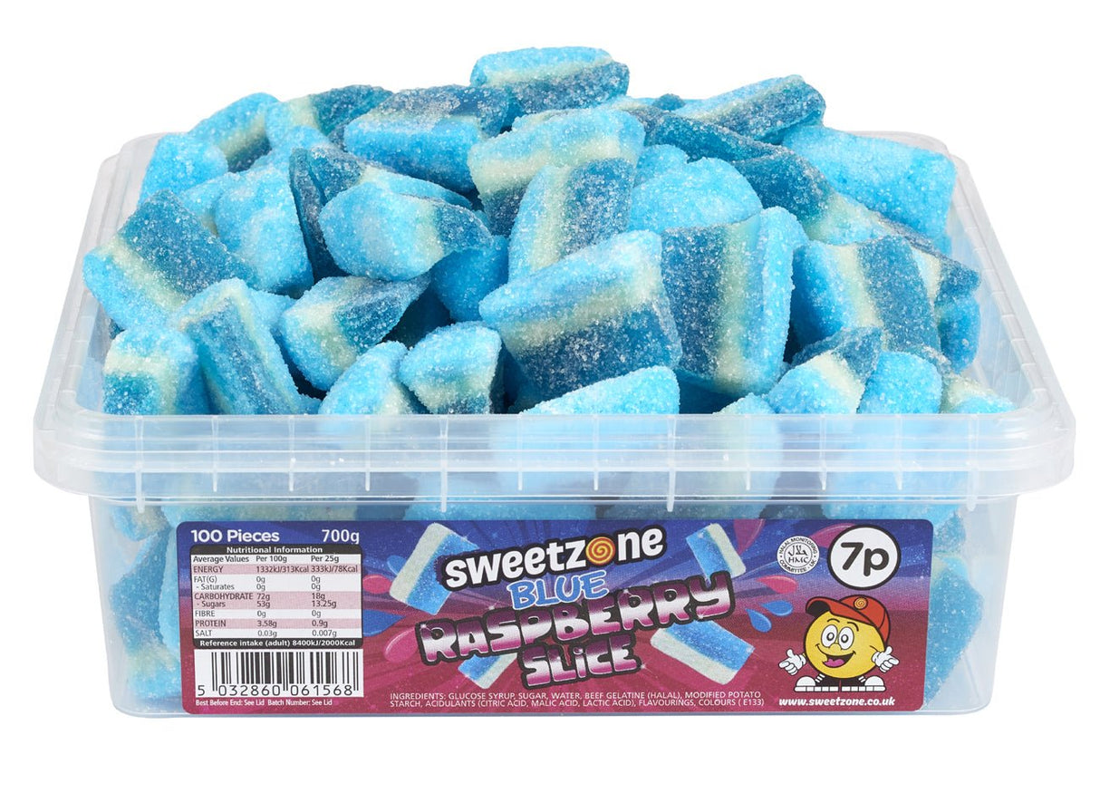 Sweetzone Tub Blue Raspberry Slices (700g)