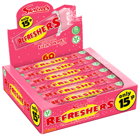 Swizzels Refreshers Strawberry Chew Bar (Box of 60)