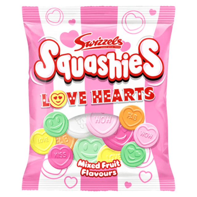 Swizzels Squashies Love Hearts Bag (120g)