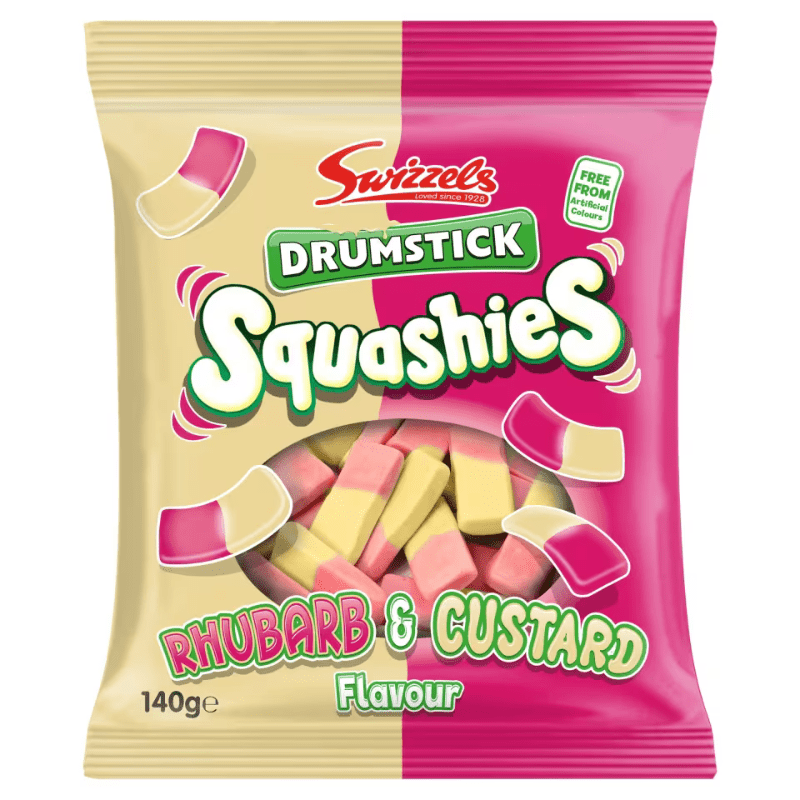 Swizzels Squashies Rhubarb & Custard Bag (120g)