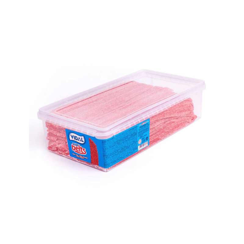 Vidal Sour Strawberry Belts Tub (200pcs) – SoSweet