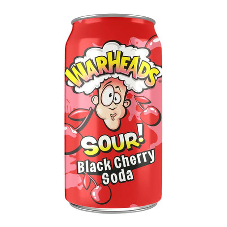 Warheads Black Cherry Sour Soda Can (330ml)