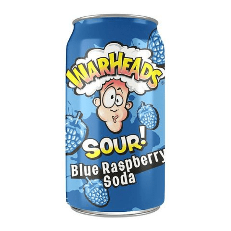 Warheads Blue Raspberry Sour Soda Can (330ml)