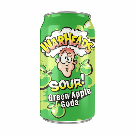 Warheads Green Apple Sour Soda Can (330ml)