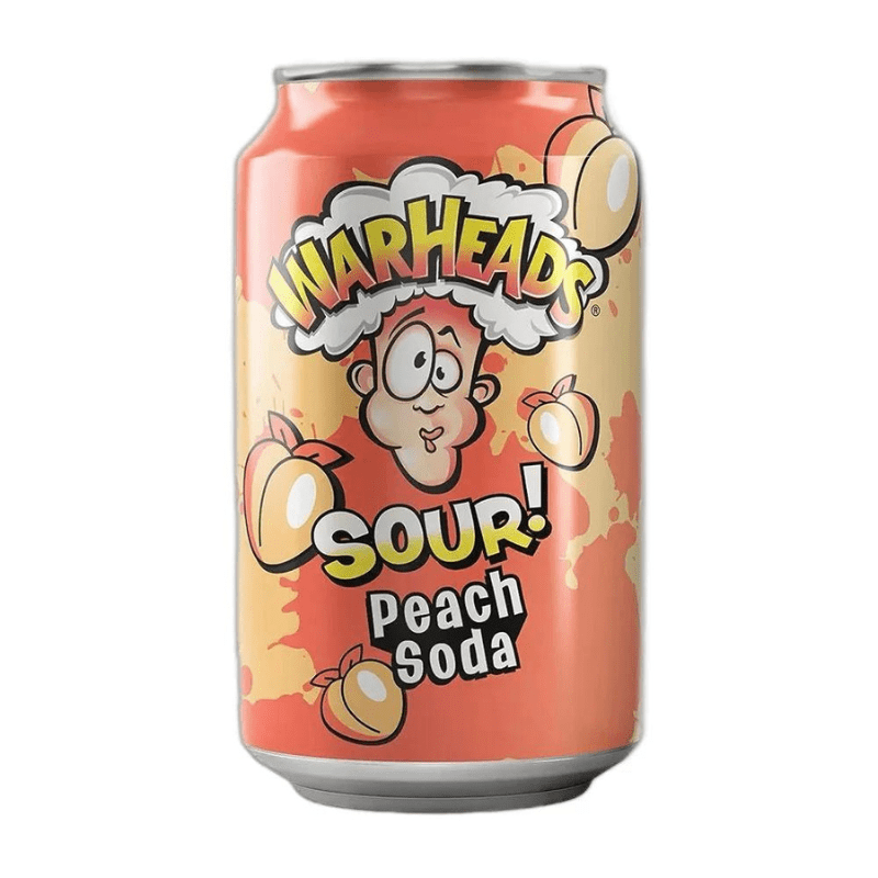 Warheads Peach Sour Soda Can (330ml)