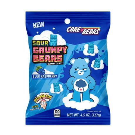 Warheads Sour Blue Raspberry Grumpy Bears (127g)