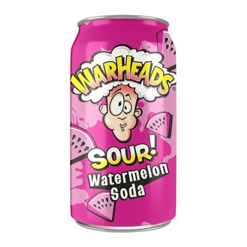 Buy Warheads Watermelon Sour Soda Can: Fizzy & Tangy Sour Drinks – SoSweet